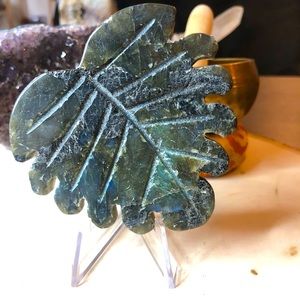 Labradorite Monstera Leaf